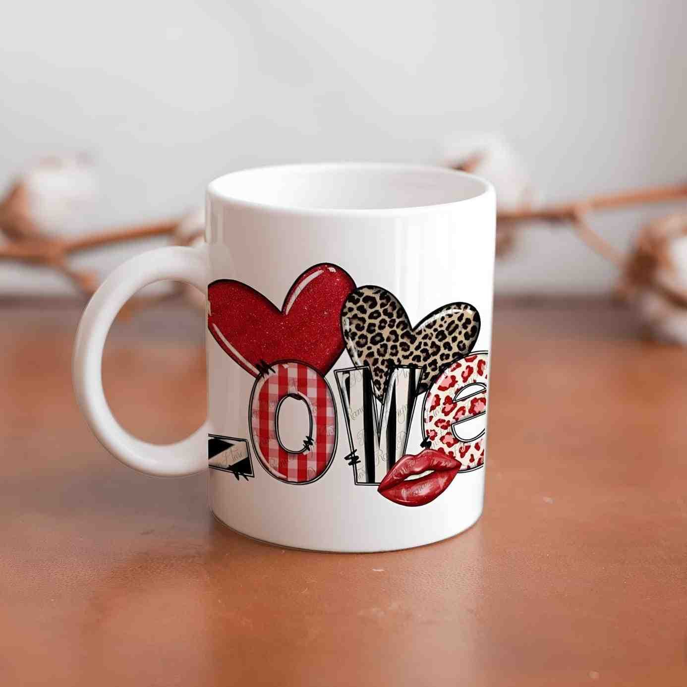 Personalized Love Design Printed Coffee Mug - Default