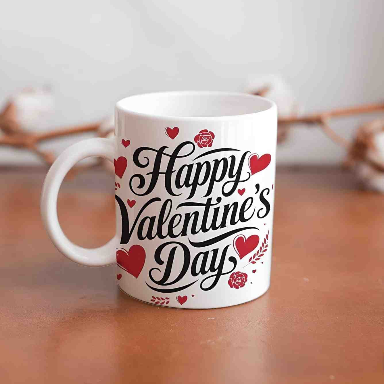 Happy Valentine's Day Printed Coffee Mug - Default