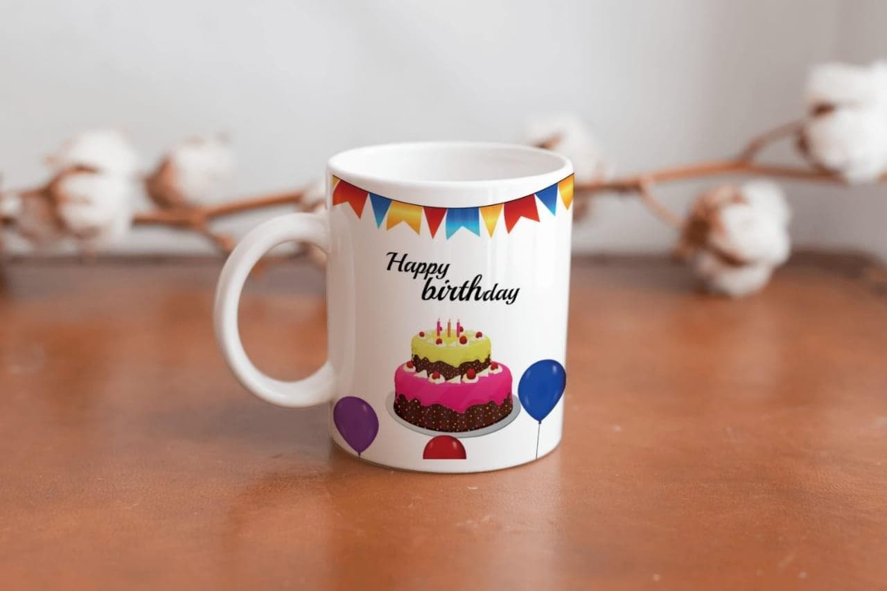 Happy Birthday Printed Coffee Mug - Default