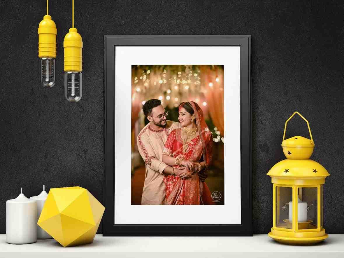Wedding Printed Metal Sheet Photo Frame - Default