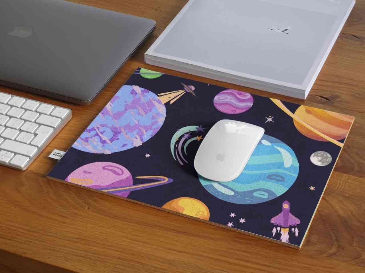 Planet Printed Mouse Pad - Default