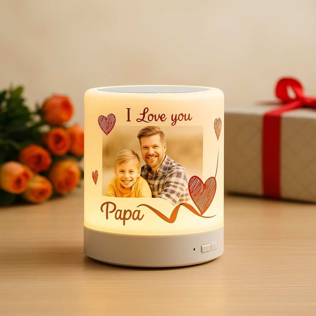 Personalised LED Lamp Speaker For Dad — Unisex