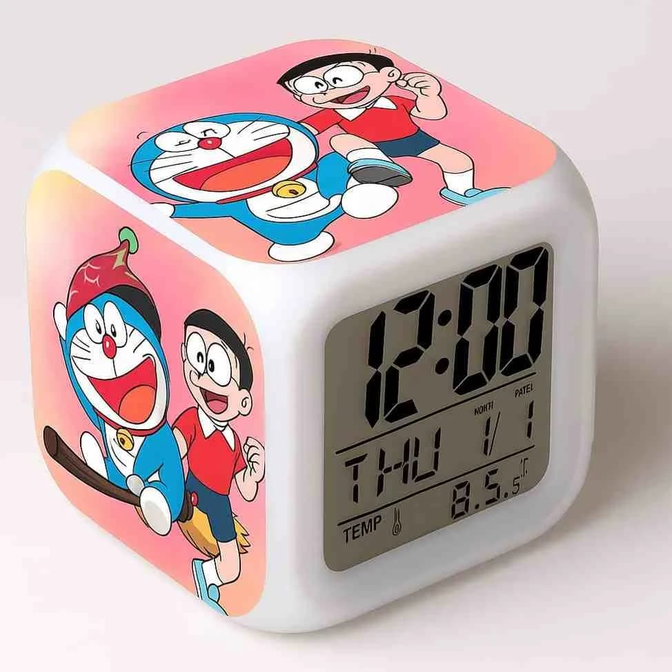 Digital Led Alarm Clock | Plastic Changing Multicolour Clock — Unisex