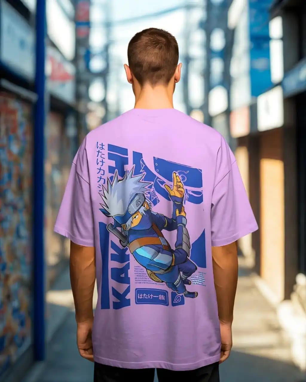 Kakashi printed oversized t-shirt — Unisex