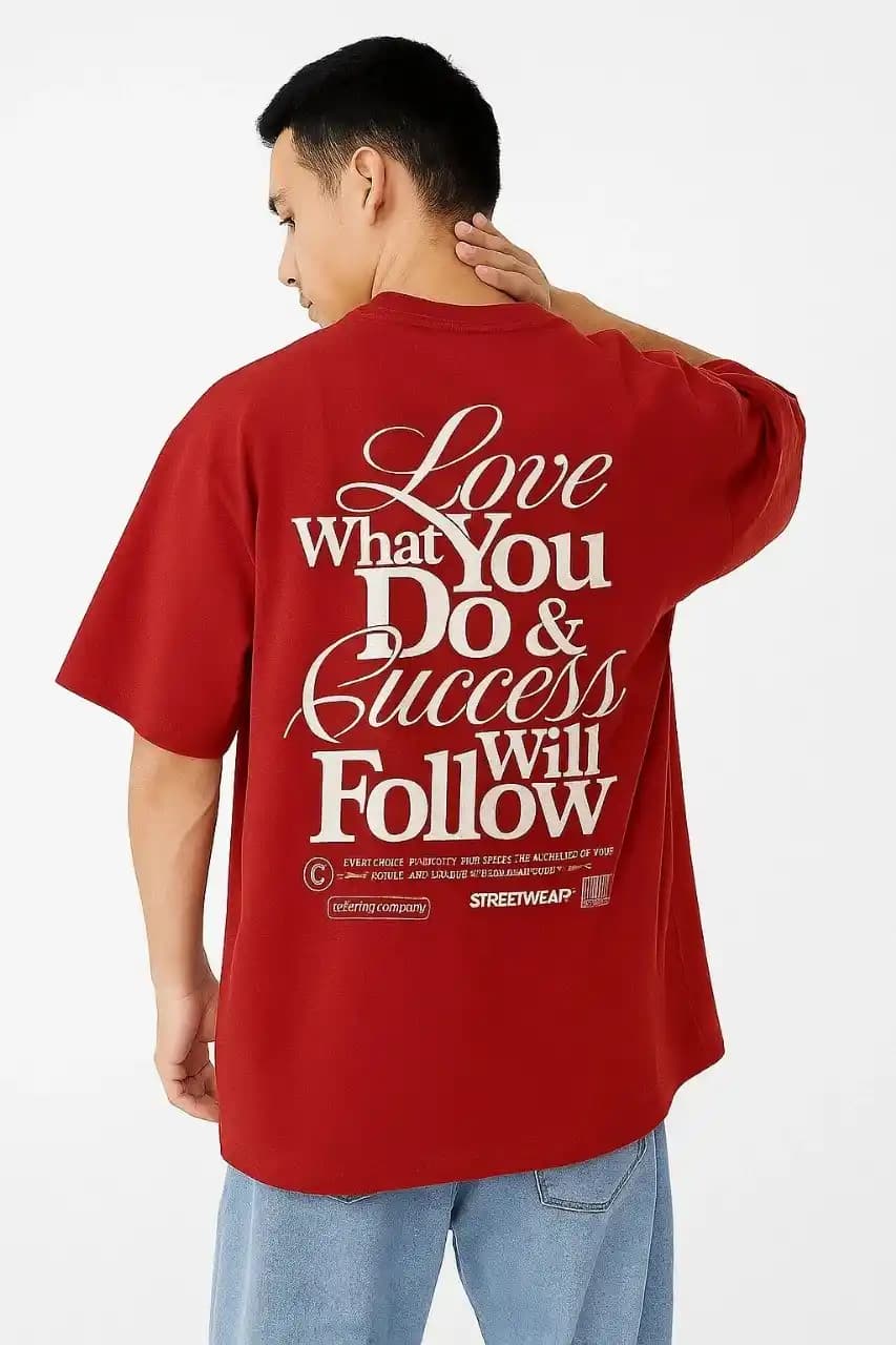 Back print oversized t-shirt | Inspirational T-Shirt | Motivational Quote Tee — Unisex