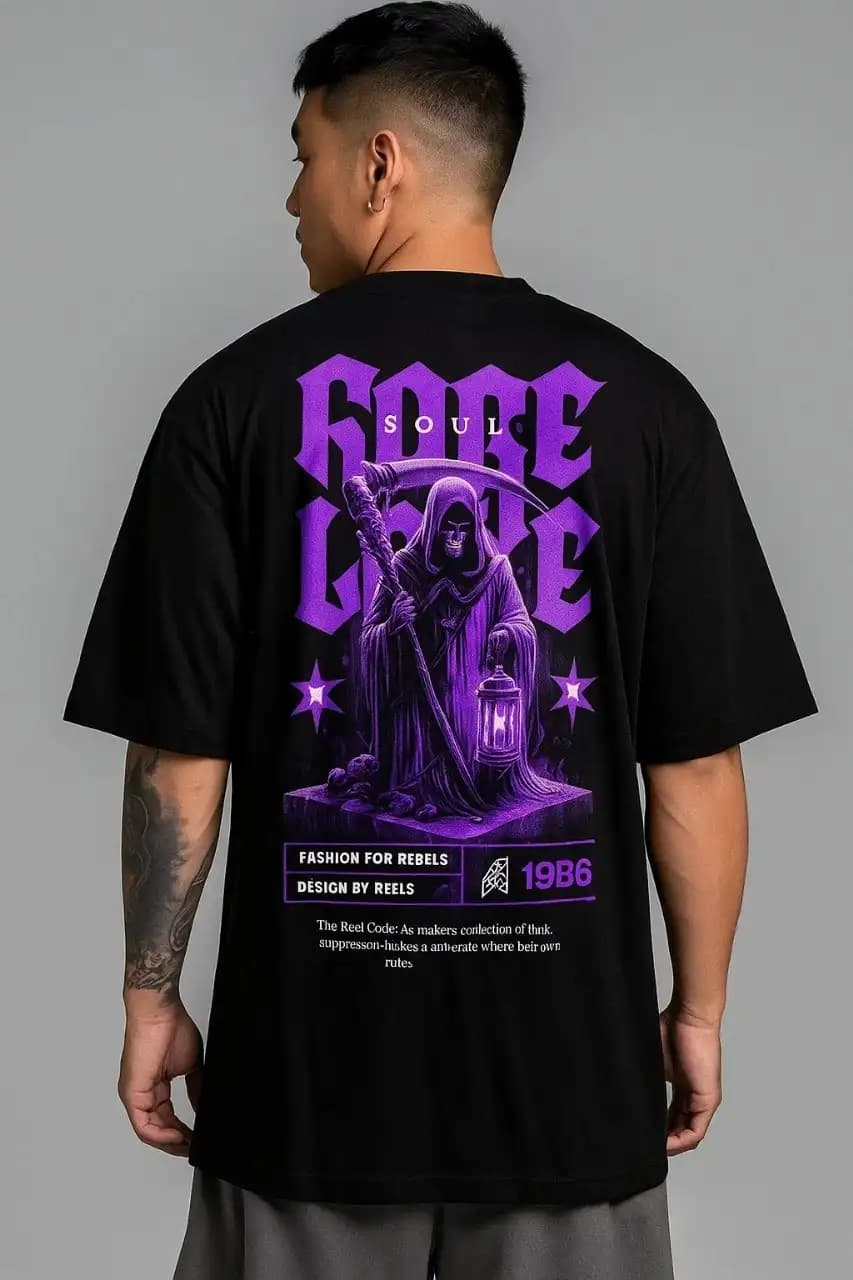 Best black printed t shirt | Oversize | Soul Cage — Unisex