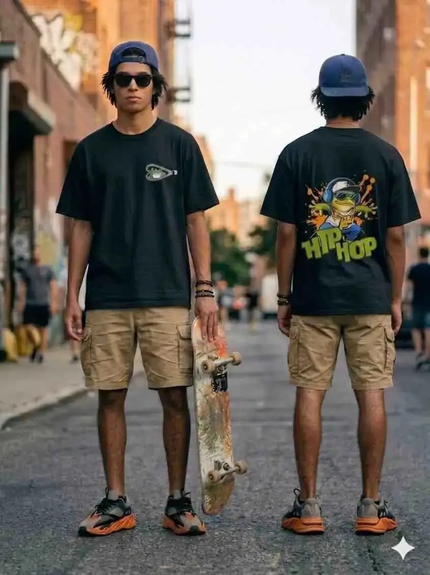 Hip-Hop Frog | Oversized Printed T-shirts — Unisex