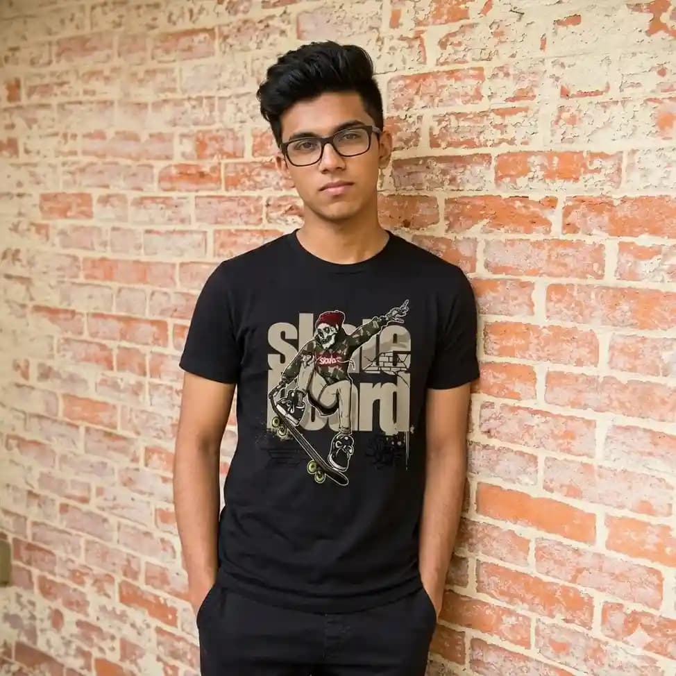 Printed T-shirt | Skateboard — Unisex