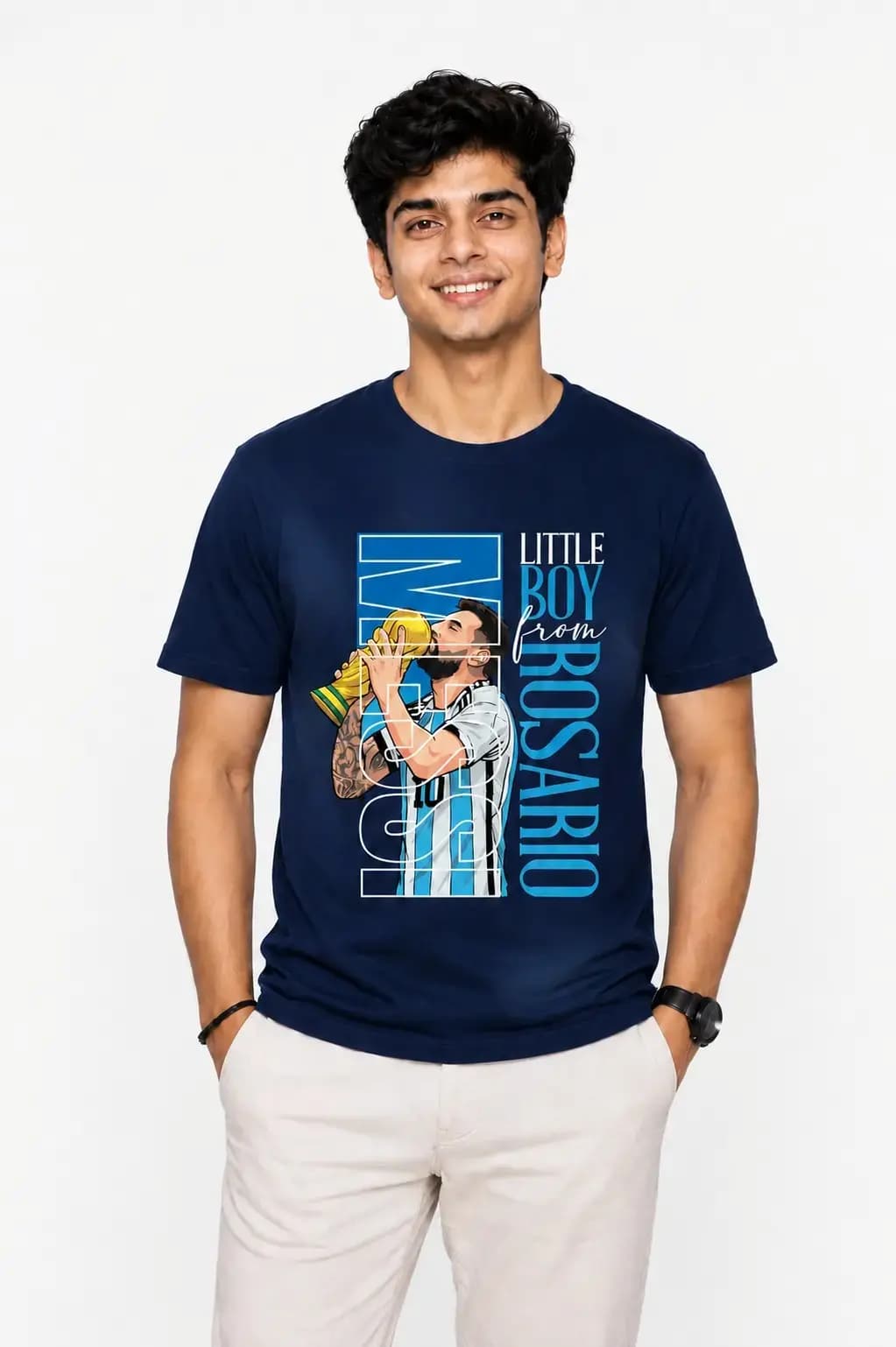Messi Little Boy from Rosario Printed T-shirt — Unisex