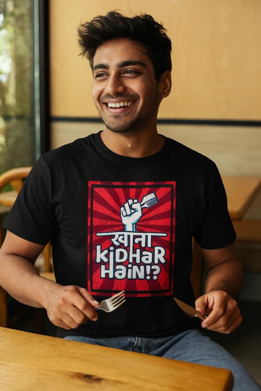 Printed T-Shirts | Khana Kidhar Hai? — Unisex