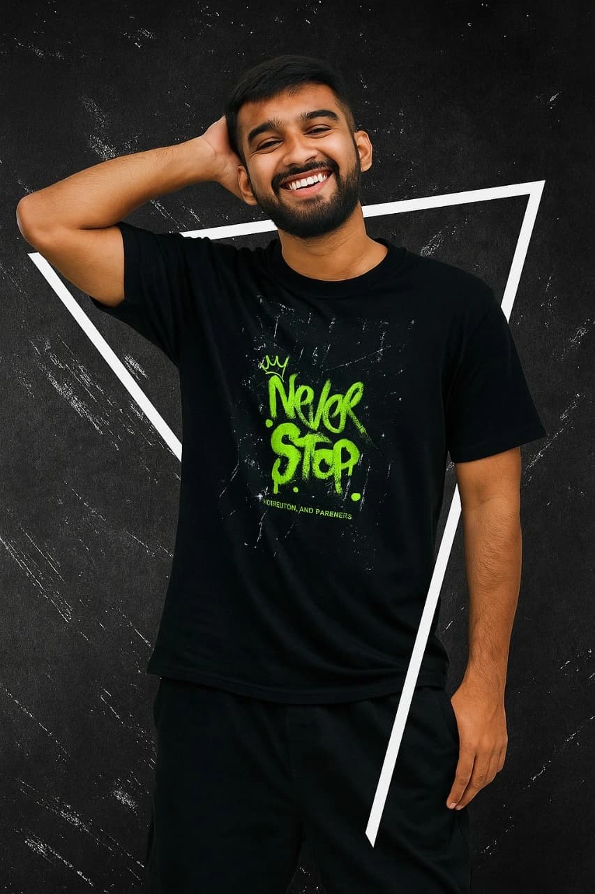 Printed T-Shirts | Never Stop — Unisex