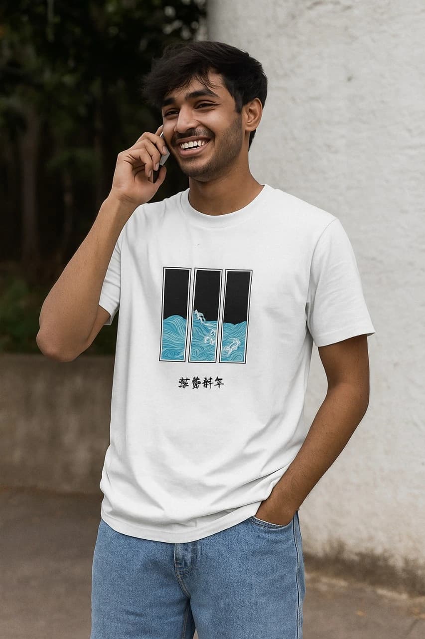 Japanese calligraphy printed tshirt — Unisex