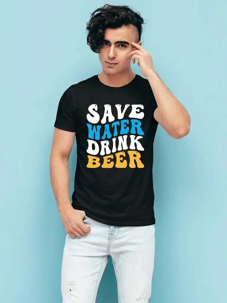 Save Water Drink Beer | Printed T-shirt — Unisex
