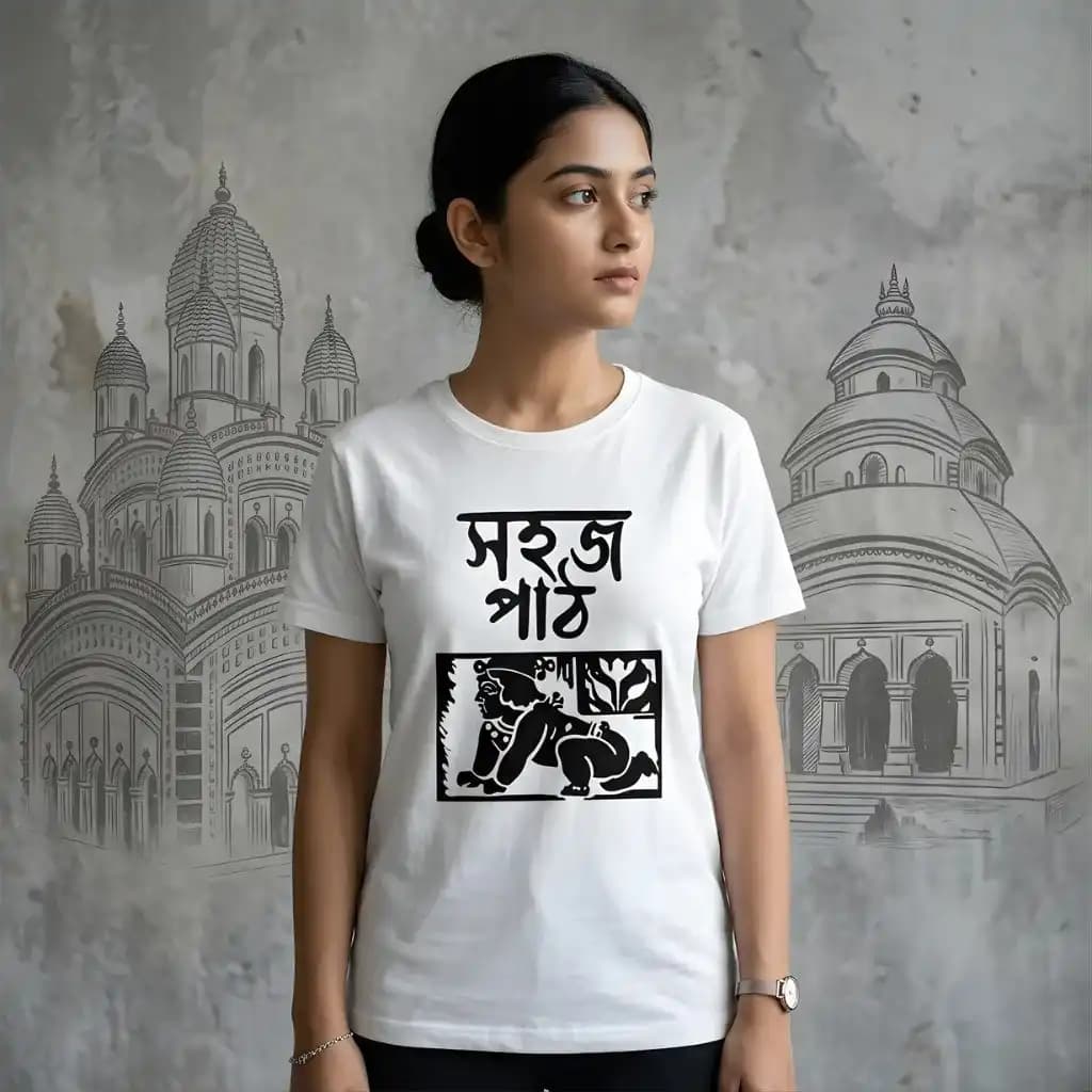 Sahaj Path | Bengali Typography Printed T-shirt — Unisex