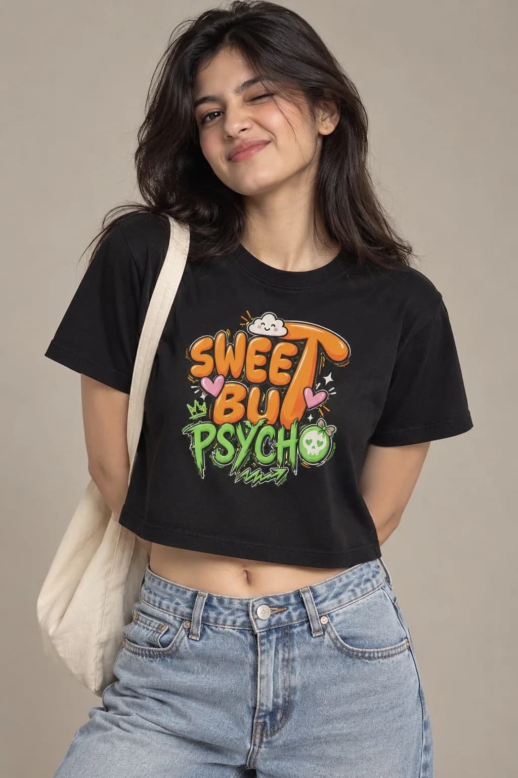 Baddie Printed Crop Top for Women (Copy)