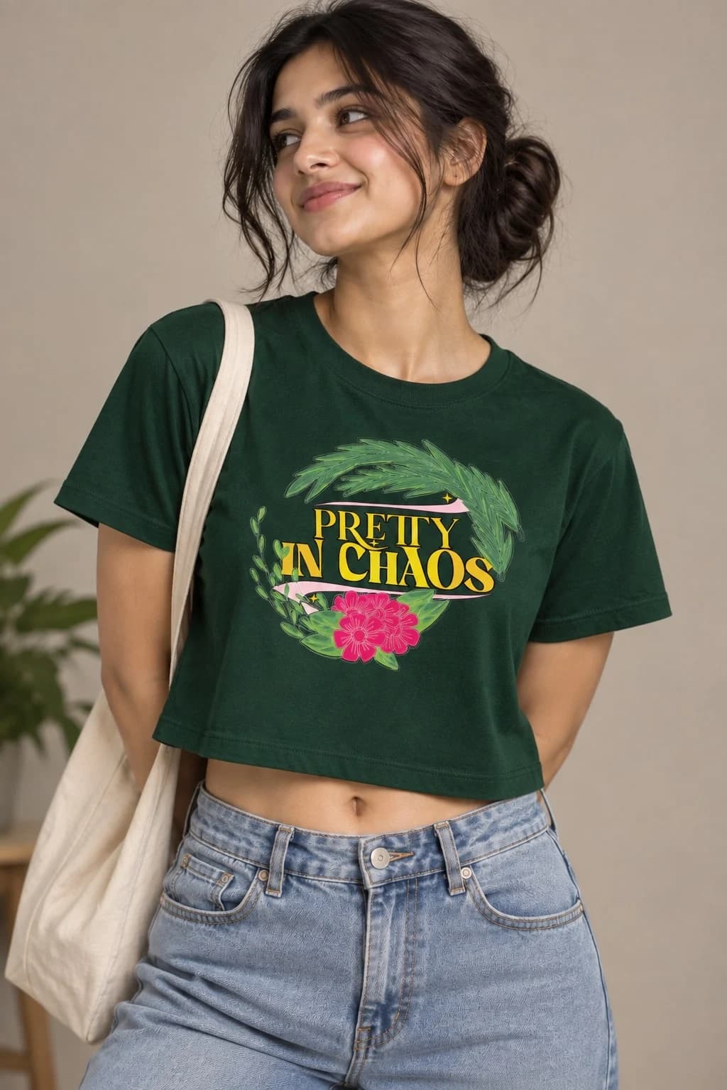 Pretty in Chaos Crop Top — Unisex